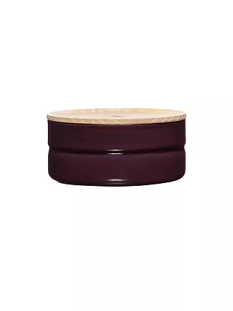 RIESS | Frischhaltedose - Emaille Vorratsdose mit Eschenholz-Deckel "Truehomewear"  6cm 615ml | lila